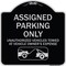 Signmission Parking Restriction Assigned Parking Unauthorized Vehicles Towed at Owner Expense, BS-1818-23374 A-DES-BS-1818-23374 - alternate 1